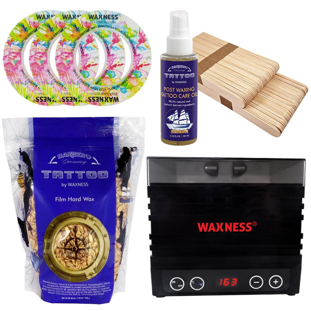 Wax Necessities Charcoal Stripless Hard Waxing Kit – 500g For Bikini & Face, Made In Italy