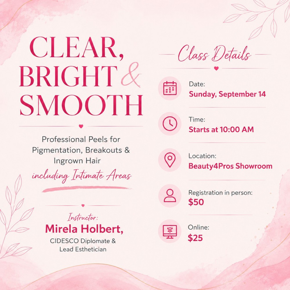 Clear, Bright & Smooth. Professional Peels for Pigmentation, Breakouts & Ingrown Hair